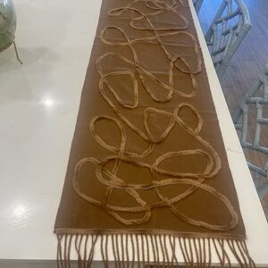 Fendi Tan Scarf with Fringe